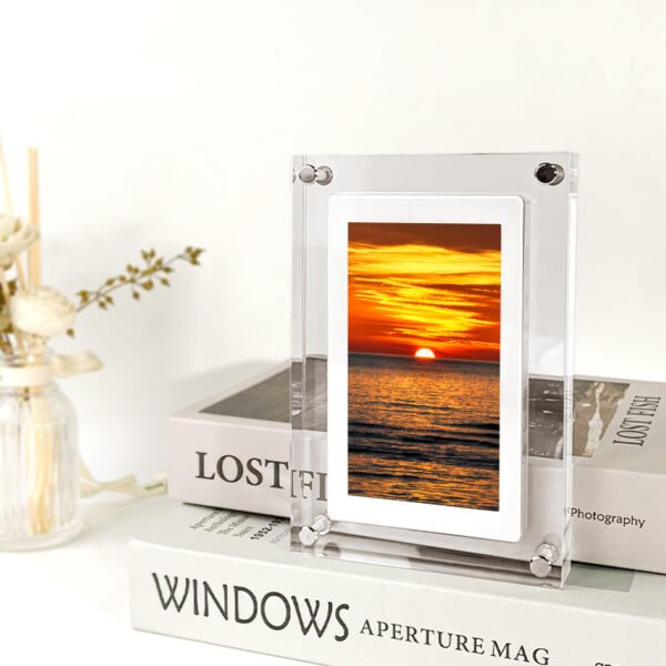 Digital Picture Frame Acrylic Video Player Digital Photo Frame Vertical Display With 1GB And Battery Type C Video Frame Gift For Loved - Image 4