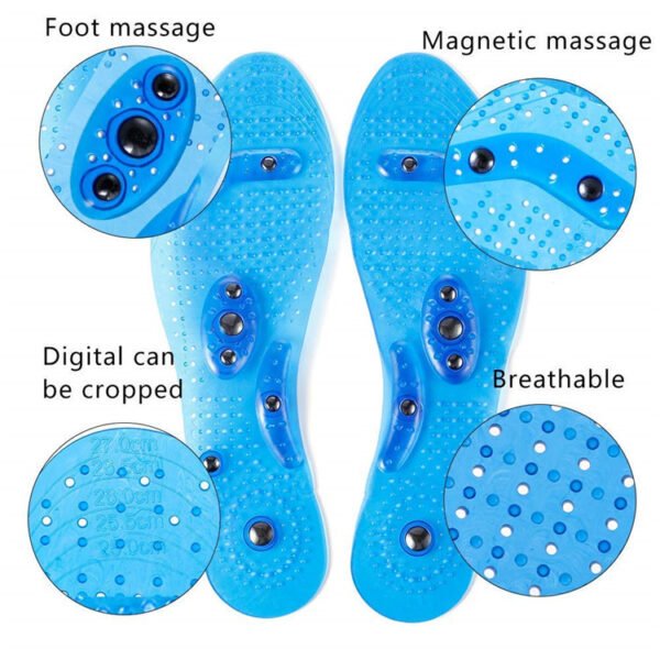 Magnet Magnetic Plus Elastomer Transparent Silicone Massage Insole Health Massage Insole Magnetic Therapy Anti-fatigue - Image 2