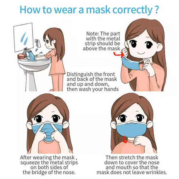 Professional Medical Mask Disposable 3-Ply Face Mask Antiviral Medical-Surgical Mask - Image 3