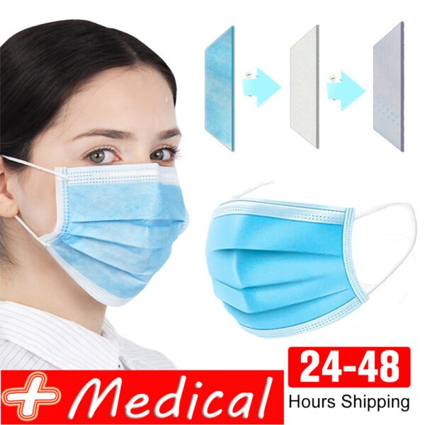 Professional Medical Mask Disposable 3-Ply Face Mask Antiviral Medical-Surgical Mask - Image 5