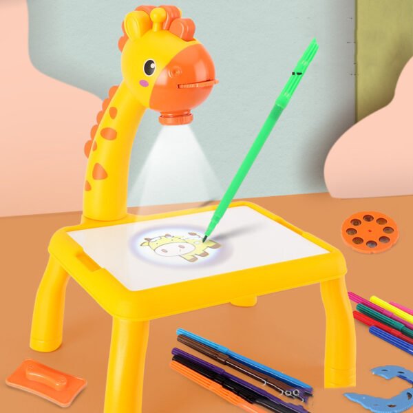 Children LED Projector Art Drawing Table Toys Painting Board Desk - Image 4