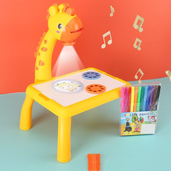 Children LED Projector Art Drawing Table Toys Painting Board Desk - Image 2