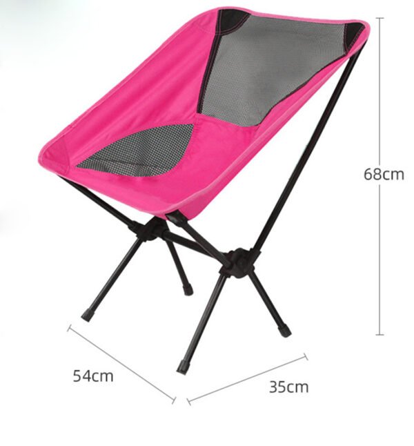 Ultralight Outdoor Folding Camping Chair Picnic Foldable Hiking Leisure Travel Beach Backpack Moon Chair Portable Fishing Chair - Image 6