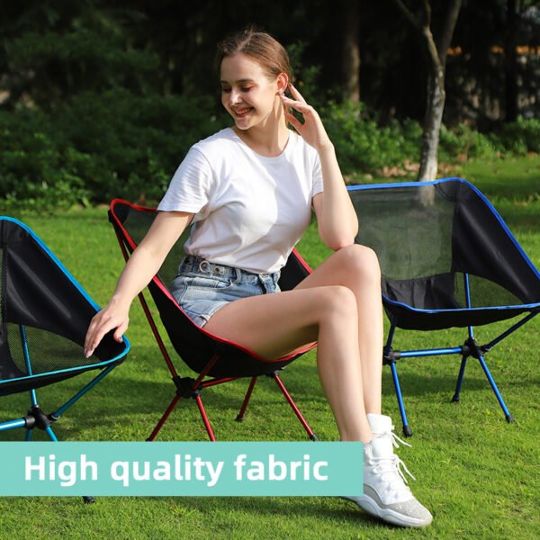 Ultralight Outdoor Folding Camping Chair Picnic Foldable Hiking Leisure Travel Beach Backpack Moon Chair Portable Fishing Chair - Image 8