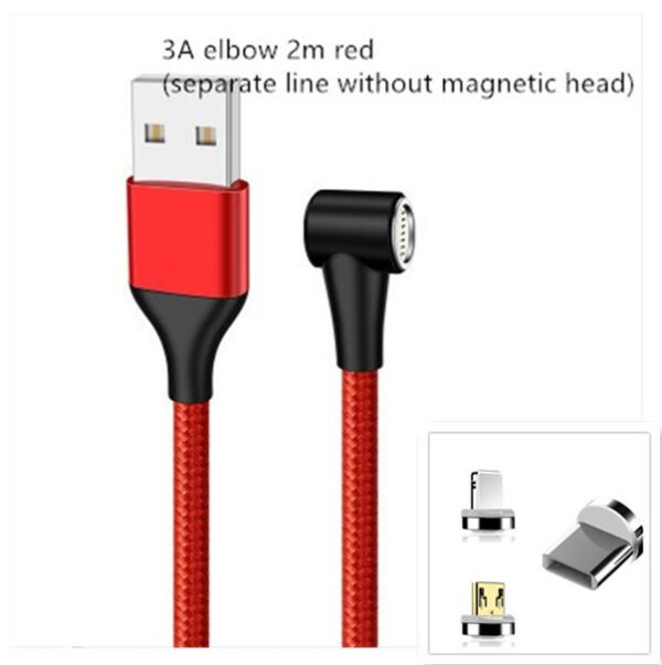 Compatible with Apple , Magnetic USB Cable Fast Charging Micro USB Type C Data Wire Cord Magnet Charger Mobile Phone Cable - Image 3