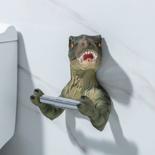 Resin Dinosaur Tissue Holder Box Toilet Waterproof Tissue Holder Toilet Modern Paper Towel Holder Punch-free Bathroom Accessory - Image 5