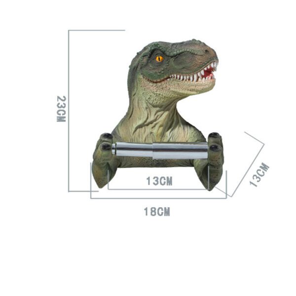 Resin Dinosaur Tissue Holder Box Toilet Waterproof Tissue Holder Toilet Modern Paper Towel Holder Punch-free Bathroom Accessory - Image 3