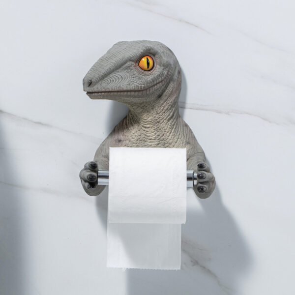 Resin Dinosaur Tissue Holder Box Toilet Waterproof Tissue Holder Toilet Modern Paper Towel Holder Punch-free Bathroom Accessory - Image 2