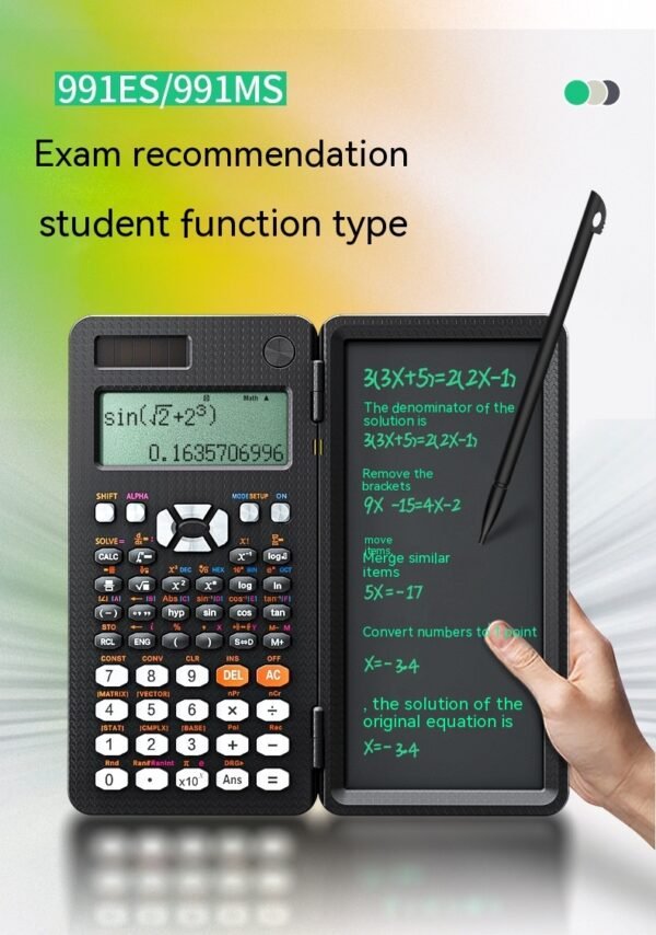 2 In 1 Foldable Scientific Calculators Handwriting Tablet Learning Function Calculator  Foldable Desk Scientific Calculators - Image 5