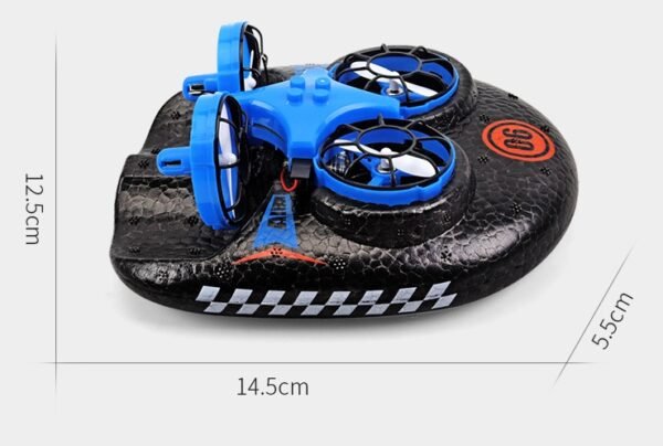 RC Boat Water Land And Air Four-Axis  Hovercraft Three-in-one Multi-function Toy One-button Tumbling Mini Drone - Image 4