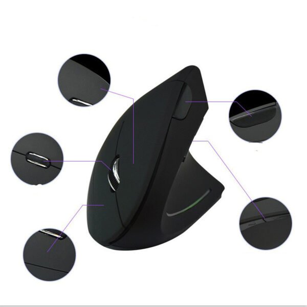 Ergonomic Vertical Wireless Mouse 6 Buttons Optical Mice - Image 5