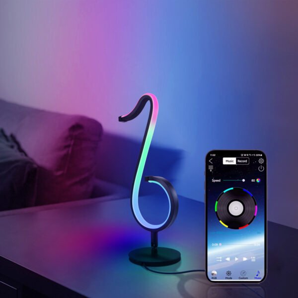 Intelligent APP Remote Control Symphony Atmosphere Light LED Night Light 180&deg Rotation Desktop Bedside For Home Decor Lamp - Image 4