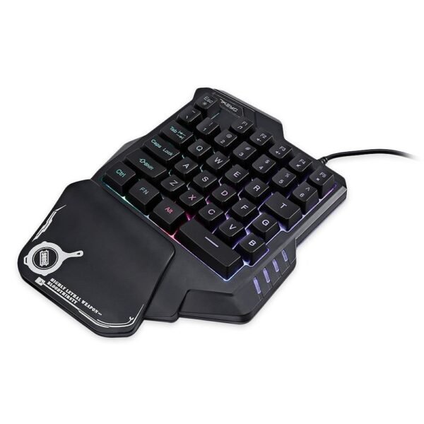 One-Handed Mechanical Gaming Keyboard RGB Backlit Portable Mini Gaming Keypad Game Controller - Image 2