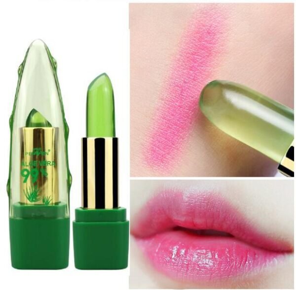 Aloe Vera Gel Color Changing Lipstick Gloss  Moisturizer Anti-drying Desalination Fine-grain Lip Blam Care - Image 6