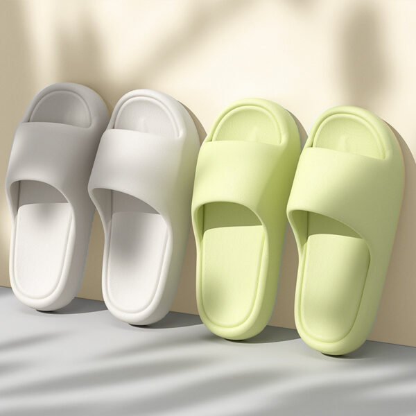 Solid Thick-soled Home Slippers Summer Non-slip Floor Bathroom Slipper For Women Men's House Shoes - Image 2