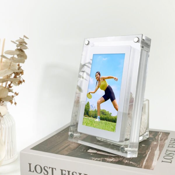 Digital Picture Frame Acrylic Video Player Digital Photo Frame Vertical Display With 1GB And Battery Type C Video Frame Gift For Loved - Image 3