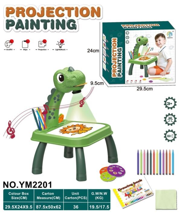 Children LED Projector Art Drawing Table Toys Painting Board Desk - Image 8