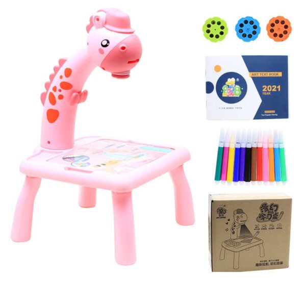 Children LED Projector Art Drawing Table Toys Painting Board Desk - Image 7